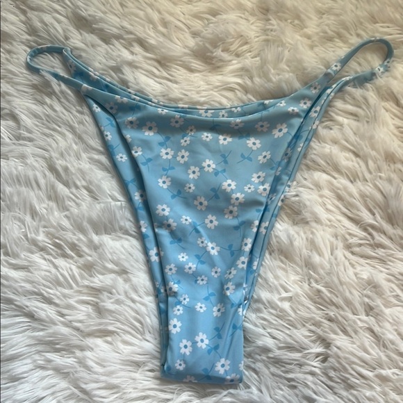Ditsy Floral Blue Bikini Bottom - Picture 1 of 4